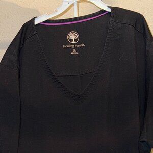 Healing Hands Purple Label scrub top (2X)